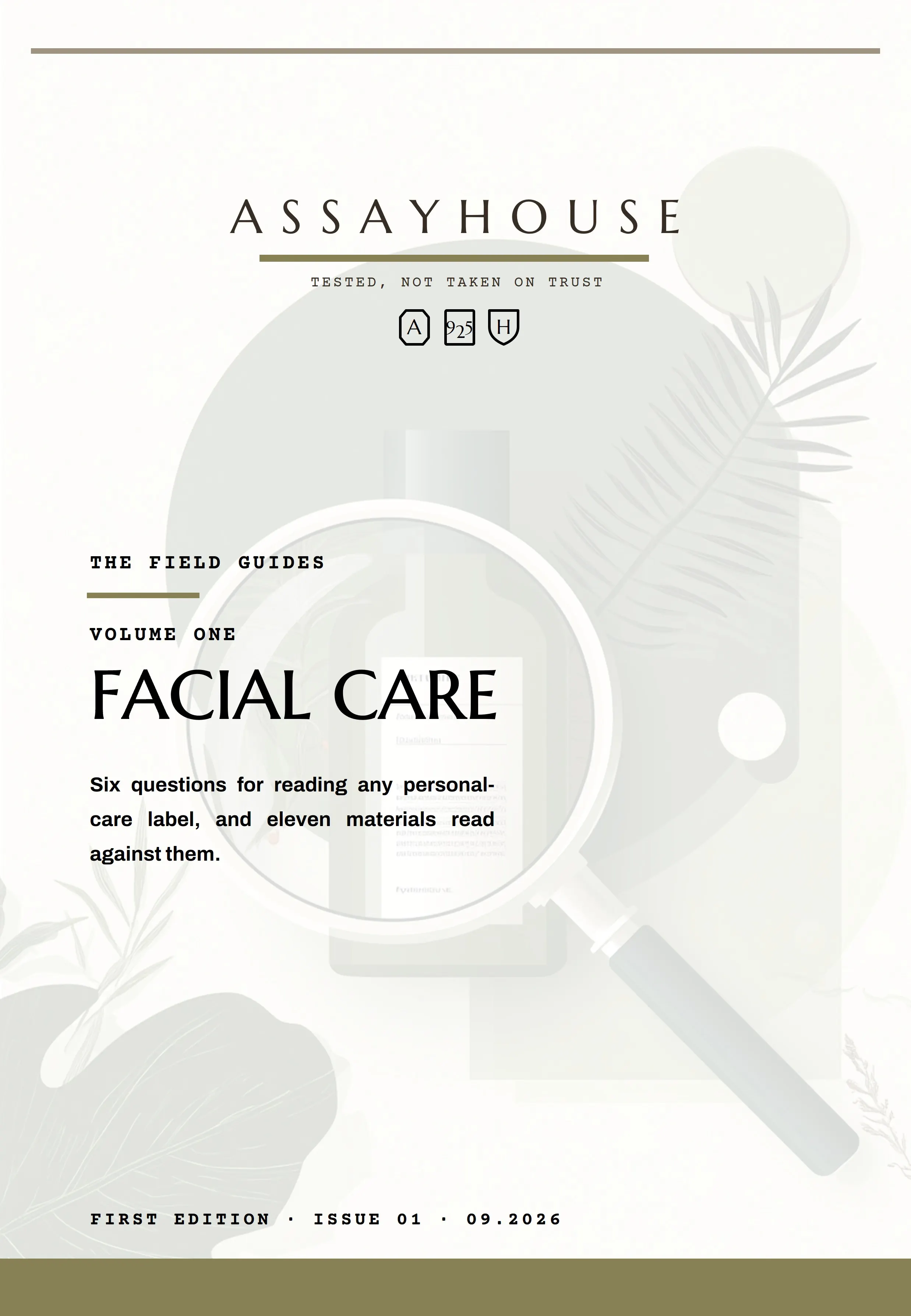 Cover of Volume One, Facial Care