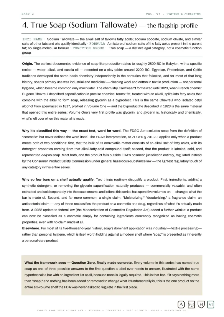 Sample page 3 of 5: True Soap — the flagship profile